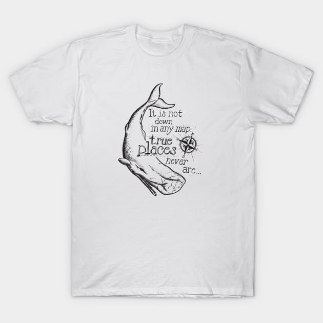 Moby Dick Pen and Ink T-Shirt by stayfrostybro